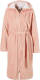 Vandyck fleece badjas Duchesse met ritssluiting en capuchon roze