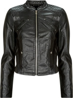 VERO MODA imitatieleren bikerjack VMFAVODONA zwart