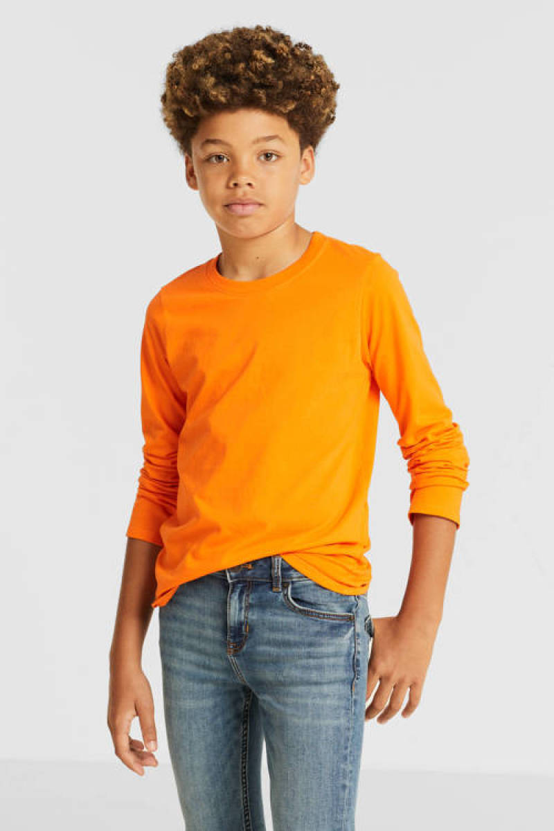 anytime longsleeve T-shirt oranje