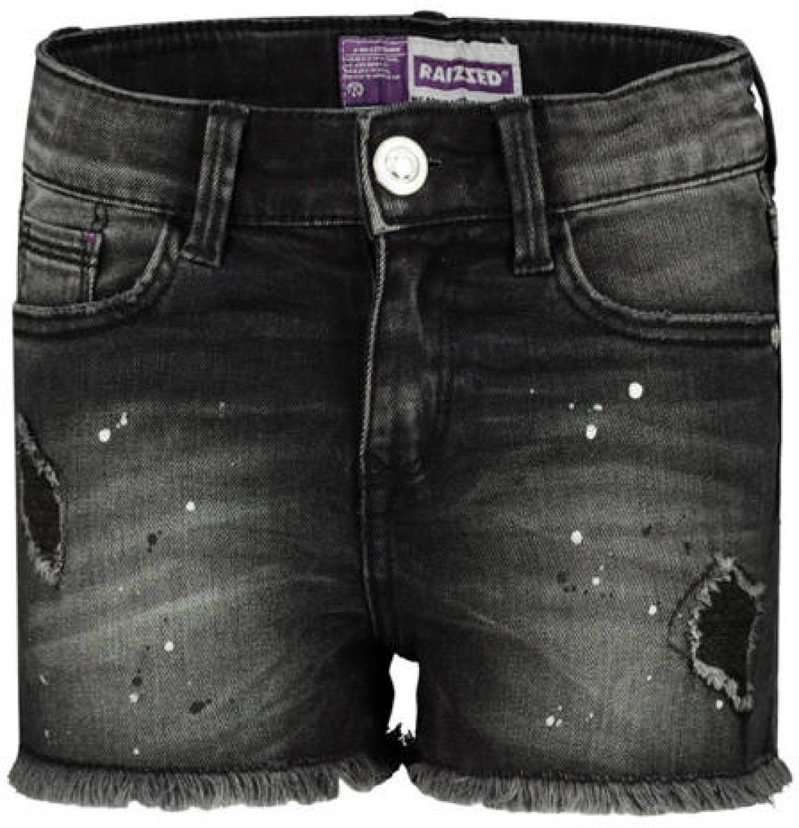 Raizzed denim short dark grey stone