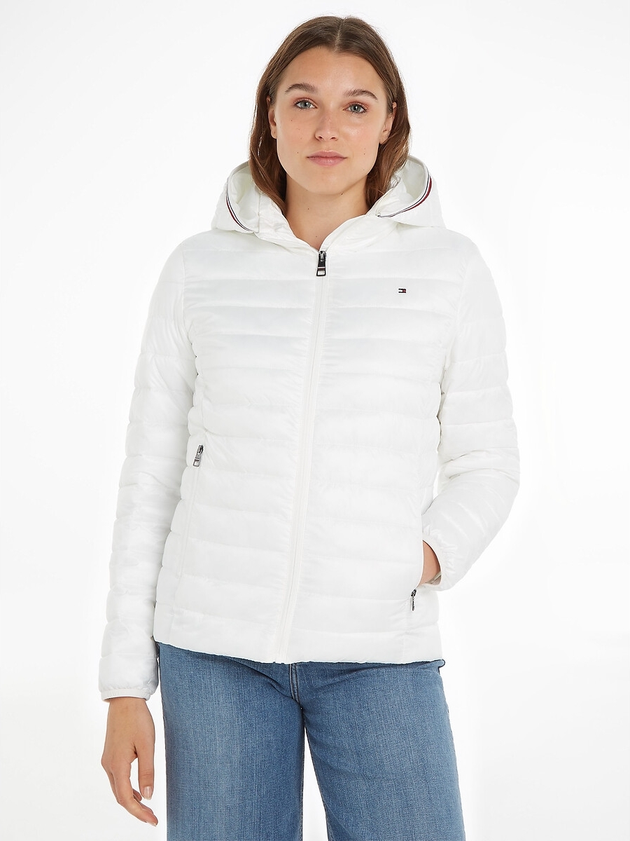 Tommy hilfiger gewatteerde jas wit