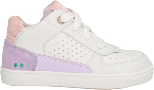 Bunnies Loran Louw leren sneakers wit/lila