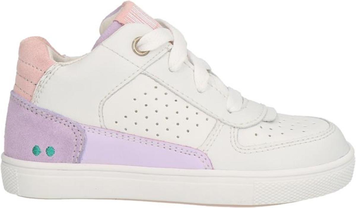 Bunnies Loran Louw leren sneakers wit/lila