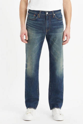 Levi's 514 straight fit jeans dark indigo - worn in