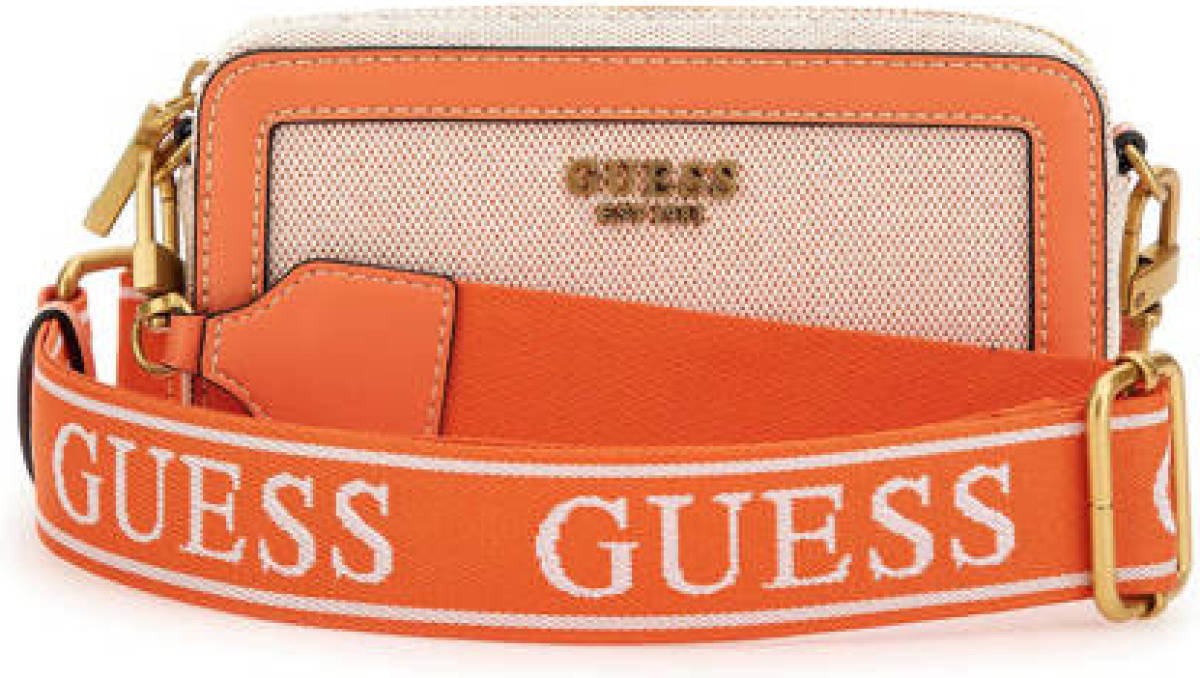 Guess crossbody tas Jovie beige/oranje