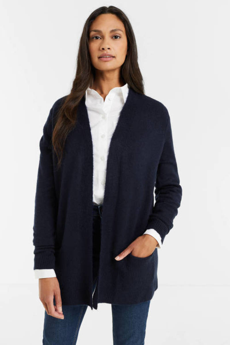 Imagine korte gebreid vest donkerblauw