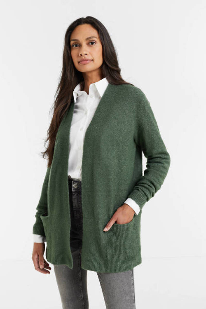 Imagine korte gebreid vest khaki