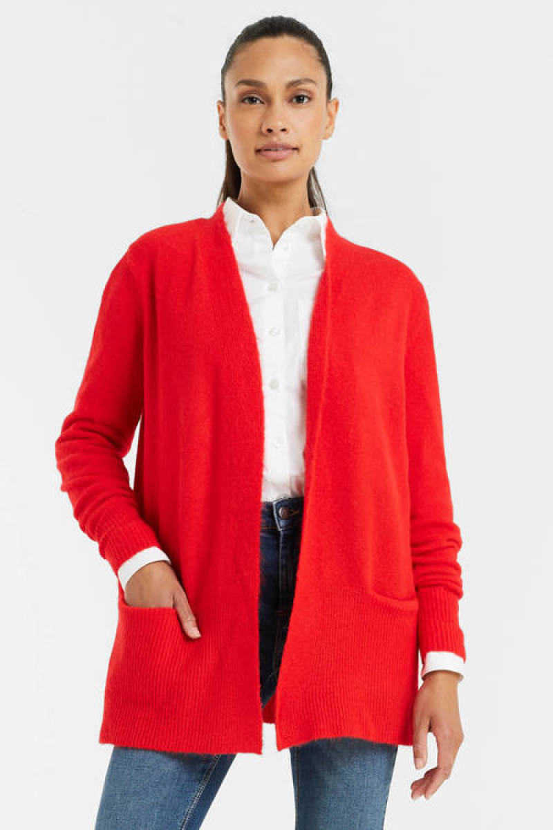 Imagine korte gebreid vest rood