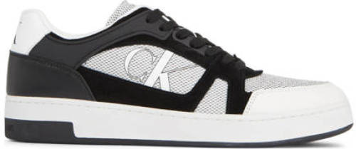 CALVIN KLEIN JEANS leren sneakers zwart/grijs