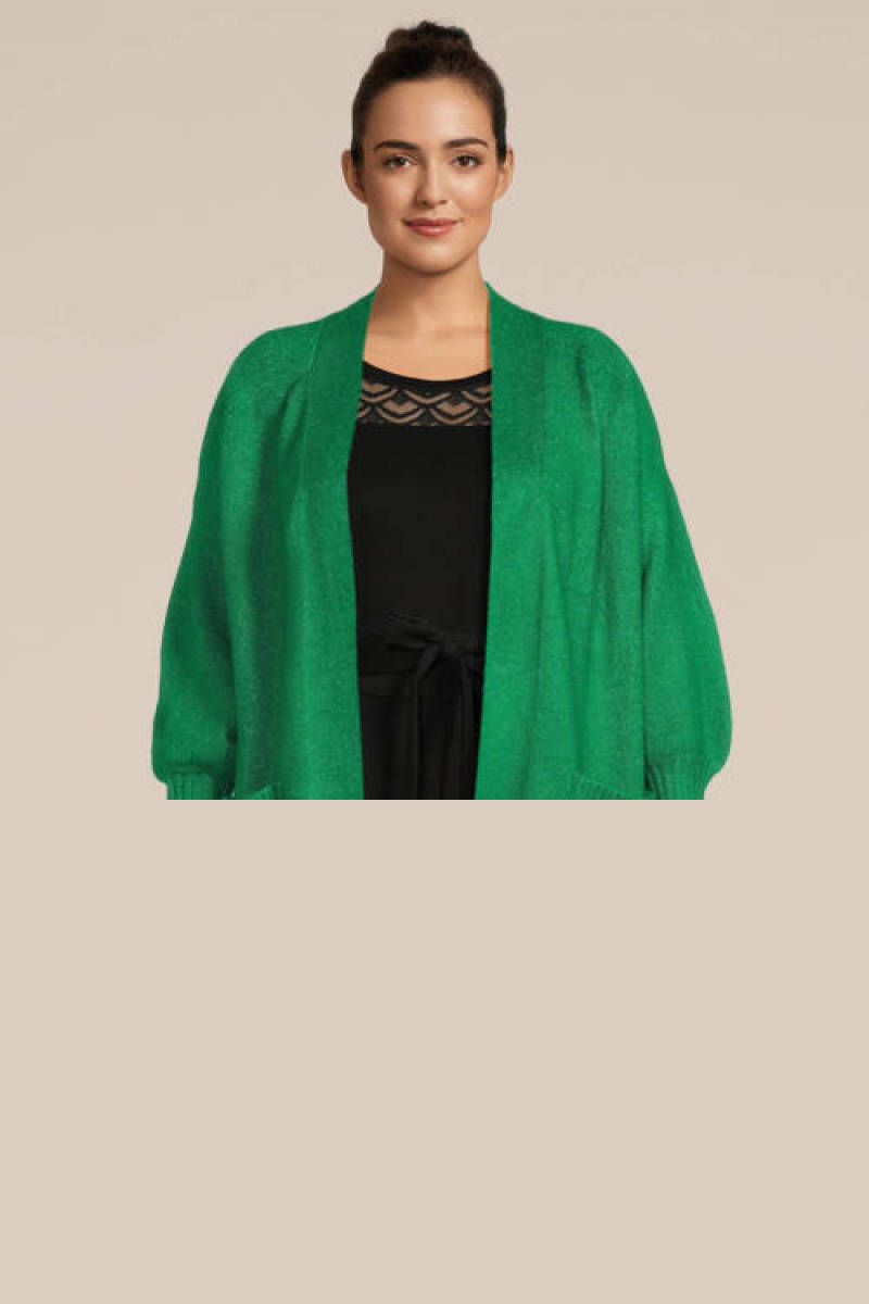 No.1 by OX vest met wol groen