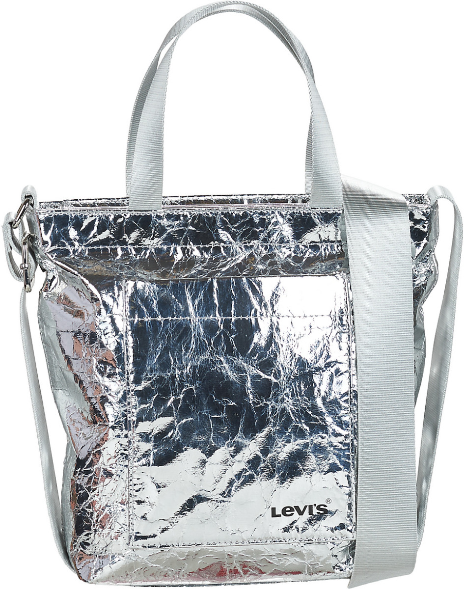 Levi's mini shopper Icon zilverkleurig