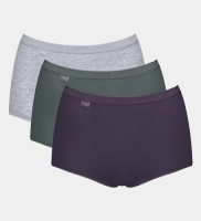 Sloggi Basic+ maxislip Maxi (set van 3) grijs/zwart