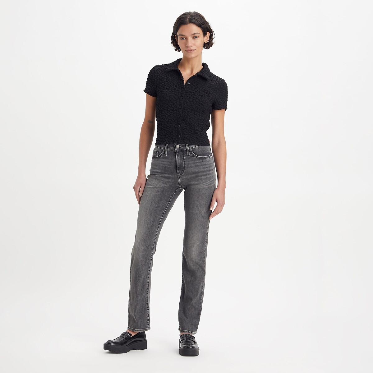 Levi's 314 shaping straight fit jeans grey denim
