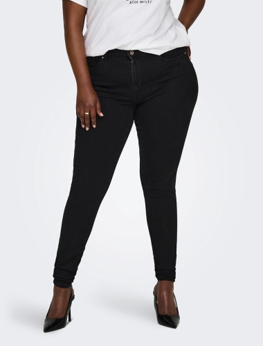 ONLY CARMAKOMA push-up skinny jeans CARPOWER black denim