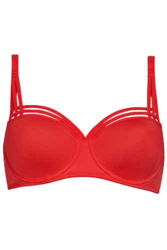 marlies|dekkers dame de paris balconette bh | wired padded red - 90C