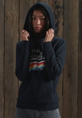 Superdry Hoodie Vintage Logo Overhead Hoodie heerlijk zachte premium sweatkwaliteit met rainbowdesign