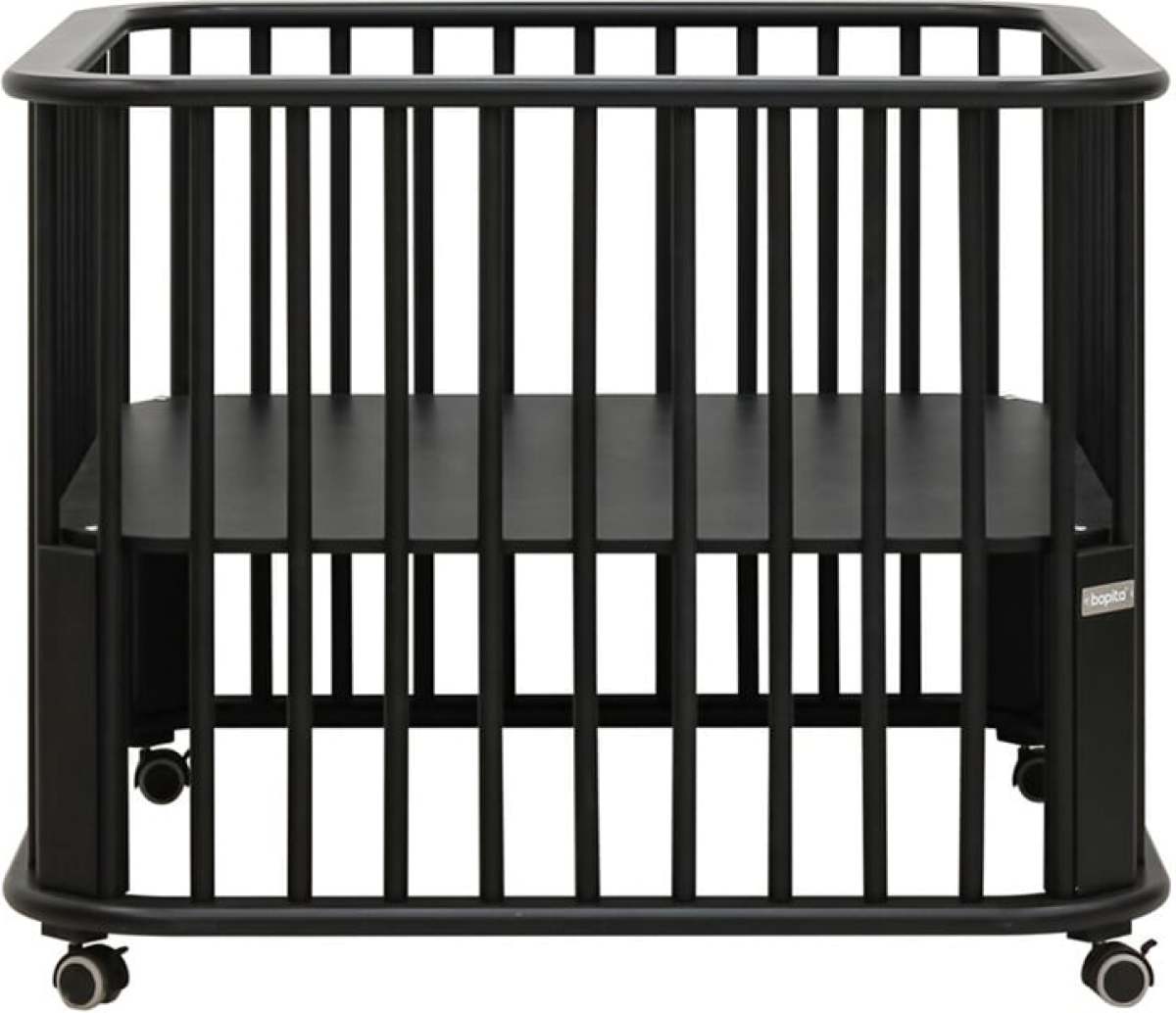 Bopita Box Caro incl. Wielen - 83x83 cm. - Zwart