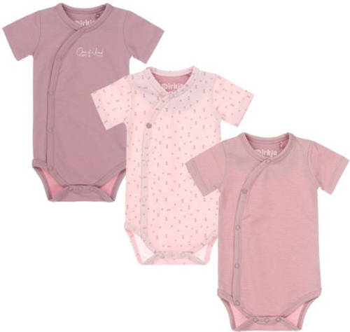 Dirkje romper - set van 3 roze