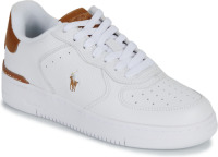 Polo ralph lauren Master Court leren sneakers wit/cognac