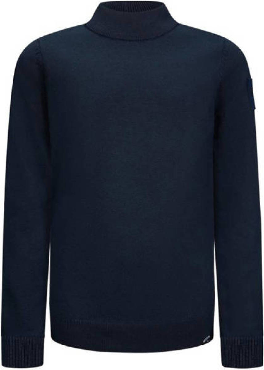 Retour Denim trui Carlos donkerblauw