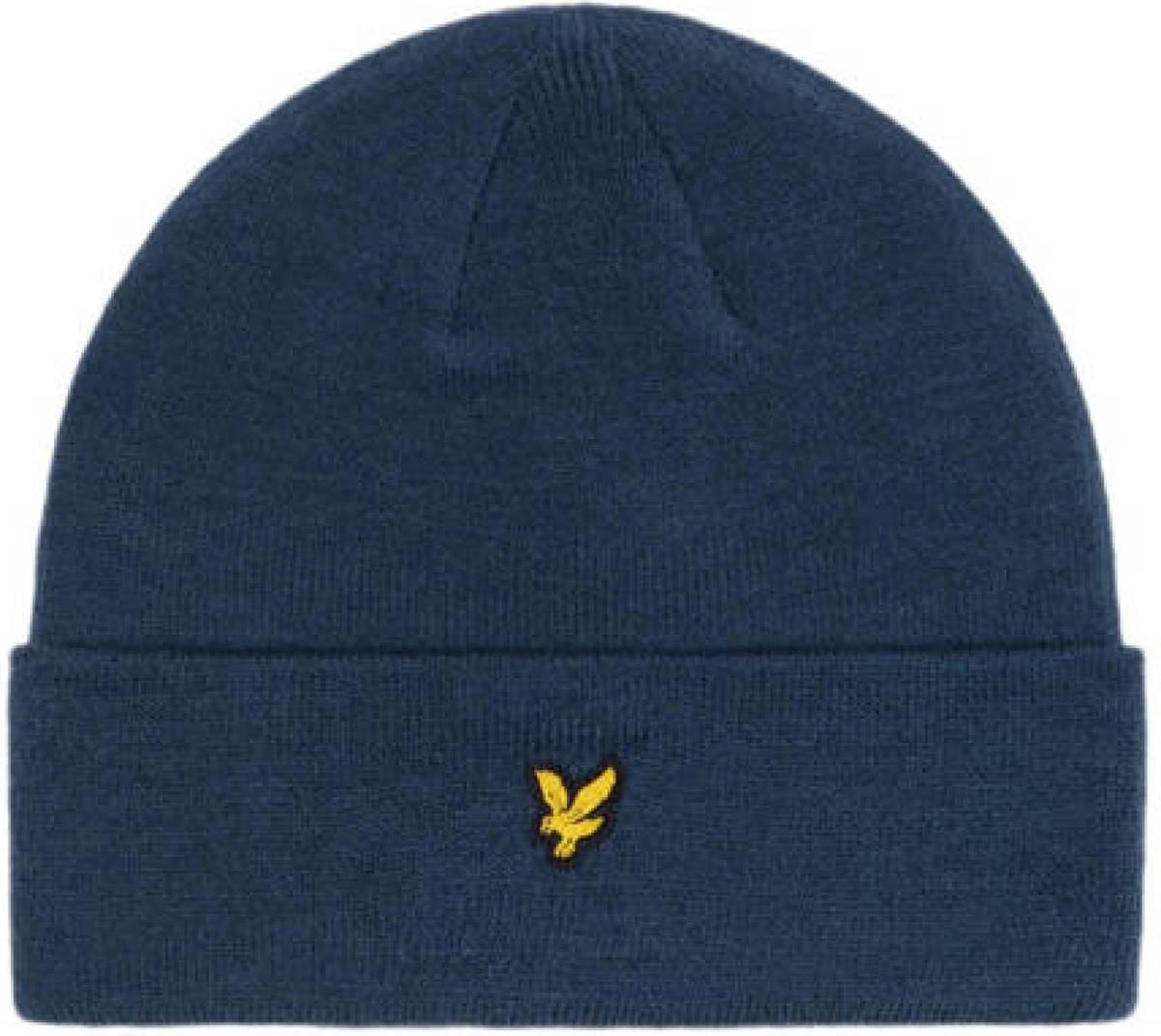 Lyle & Scott muts met logo donkerblauw