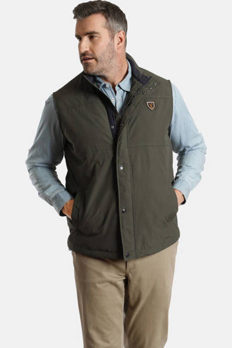 Charles Colby bodywarmer SIR ROHAT Plus Size kaki