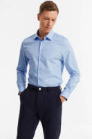 anytime regular fit overhemd blauw