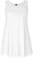 Yoek singlet van travelstof DOLCE wit