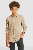 anytime jersey overhemd beige