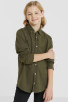 anytime jersey overhemd khaki