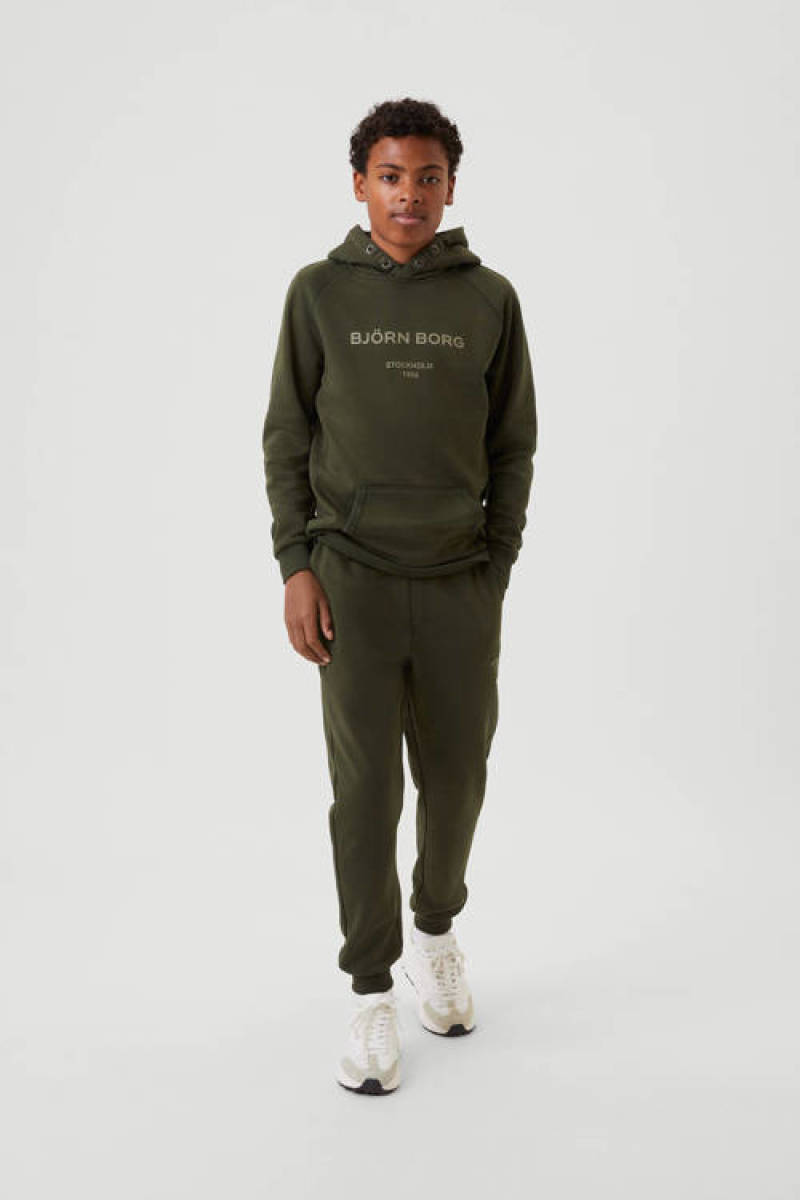 Bjorn borg sweater met logo groen