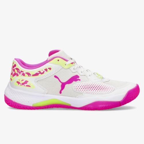 Puma Solarcourt RCT tennisschoenen wit/roze/neongeel