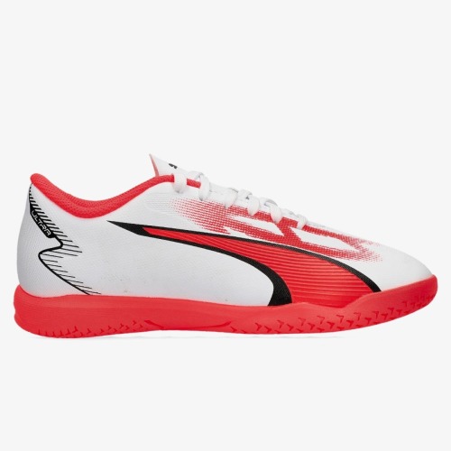 Puma Ultra Play IT Jr zaalvoetbalschoenen wit/rood