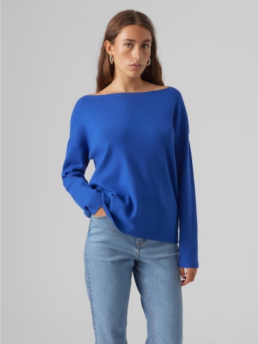 VERO MODA fijngebreide trui VMNANCY blauw