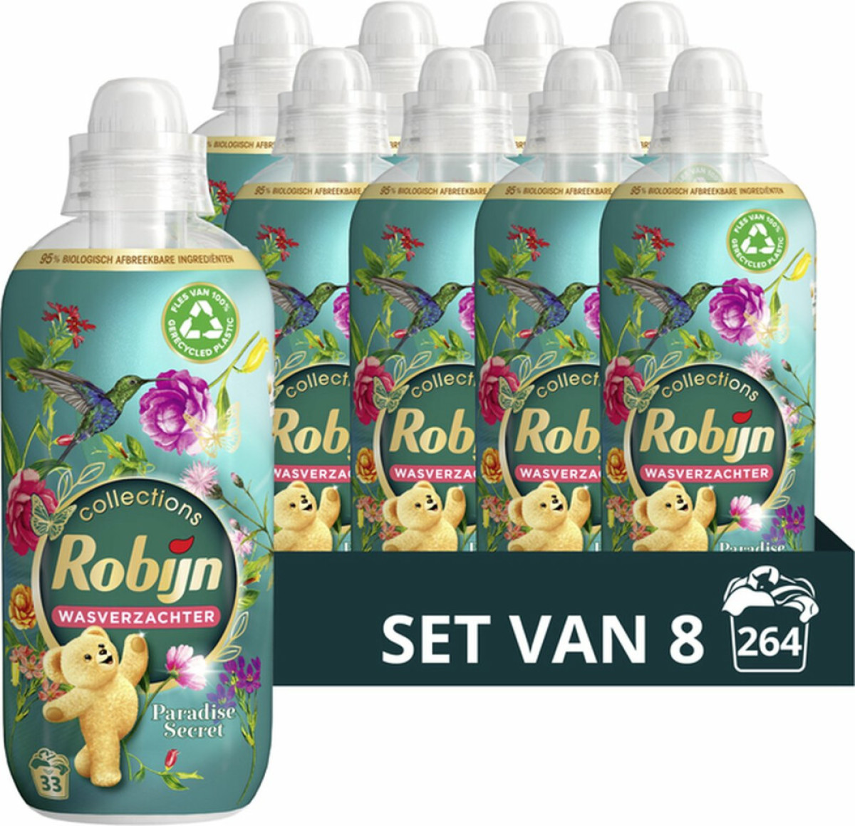 Robijn Collections Paradise Secret Wasverzachter - 8 x 33 wasbeurten - Voordeelverpakking - 264 wasbeurten