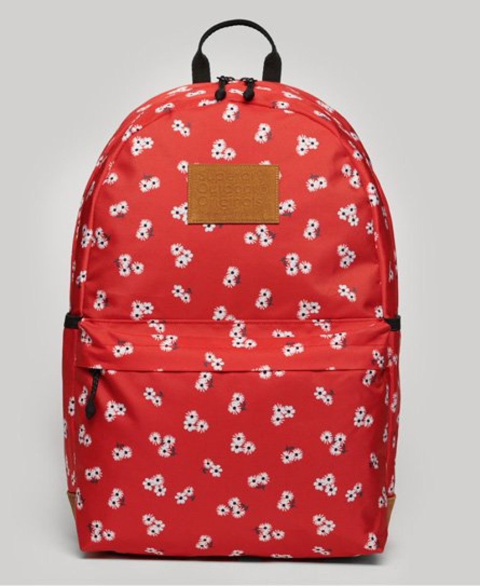 Superdry Vrouwen Montana-rugzak met Print Rood Grootte: 1SIZE