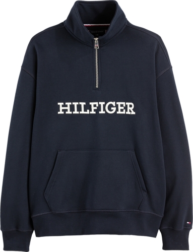 Tommy hilfiger Sweater met opstaande kraag, halve rits