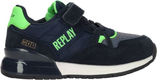 Replay sneakers donkerblauw/groen