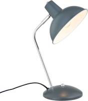 Lindby Jamelia vintage-tafellamp, staal, grijs