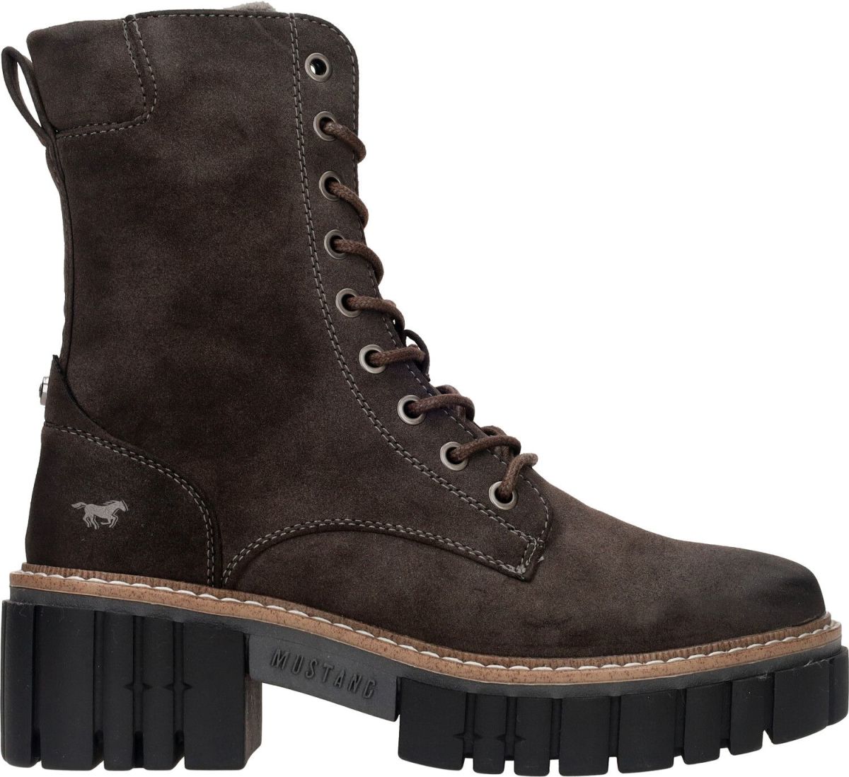 Mustang Veterboot Dames Bruin/Grijs