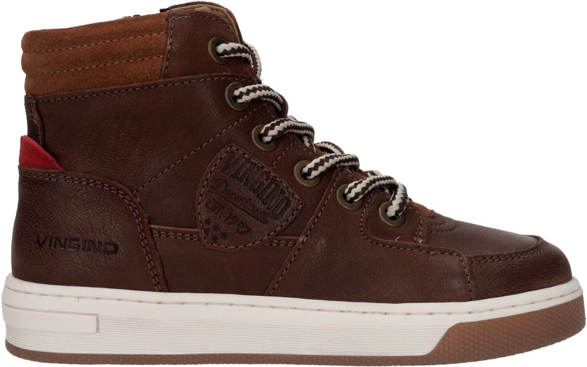 Vingino Sil Mid leren veterboots bruin