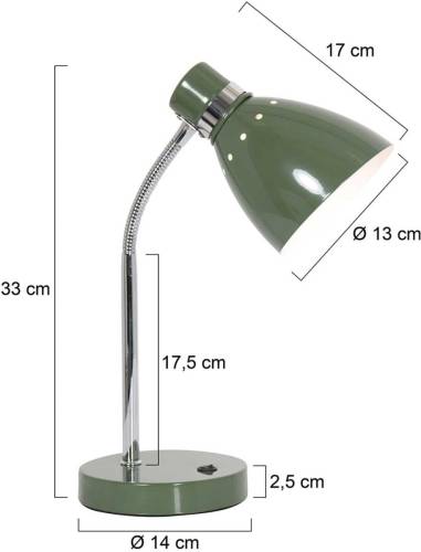 Steinhauer Tafellamp Spring, arm verstelbaar, groen