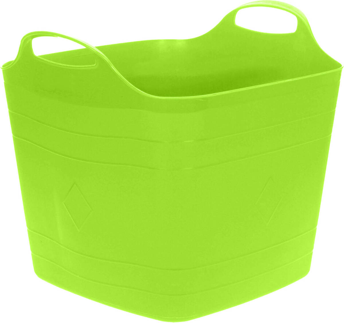 Excellent Houseware Flexibele emmer - groen - 15 liter - kunststof - vierkant - 30 x 29 cm - Wasmanden