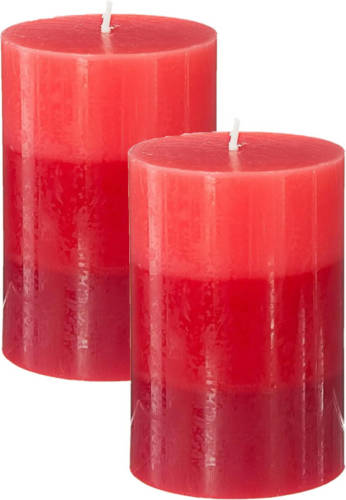 Atmosphera Geurkaarsen Nina - 2x stuks - Rood fruit - 45 branduren - 7 x 10 cm - geurkaarsen