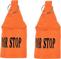 Esschert Design Esschert deurstopper Neon - 2x - 2,5 kg - canvas - oranje - 13 x 13 x 28.5 cm - Deurstoppers