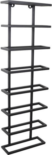 Loft42 Pinot Wandwijnrek - 8 flessen - Metaal - Zwart - 87x27x11