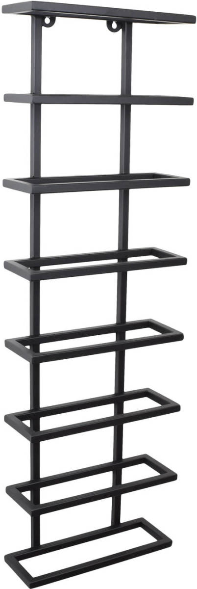 Loft42 Pinot Wandwijnrek - 8 flessen - Metaal - Zwart - 87x27x11