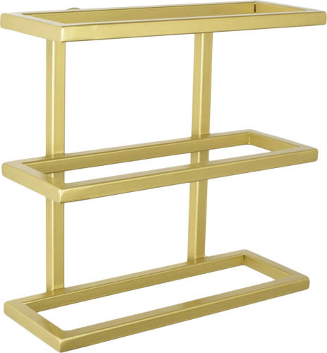 Loft42 Pinot Wandwijnrek - 3 flessen - Metaal - Goud - 26x27x11