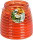 H&S Collection Windlicht geurkaars - 3x - oranje glas - 48 branduren - citrusgeur - geurkaarsen