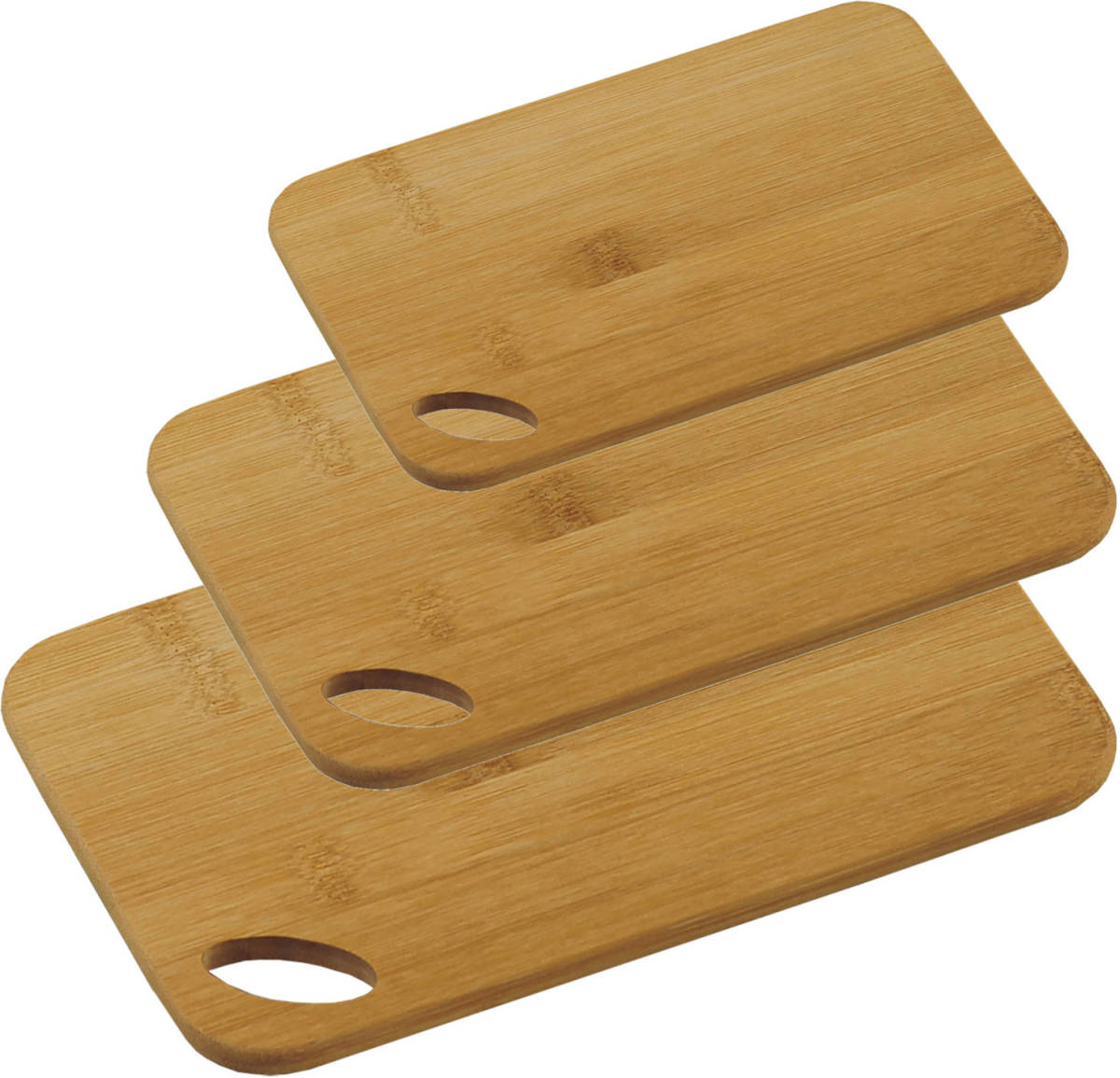 Kesper Bamboe houten snijplanken voordeel set in 3 verschillende formaten - Snijplanken